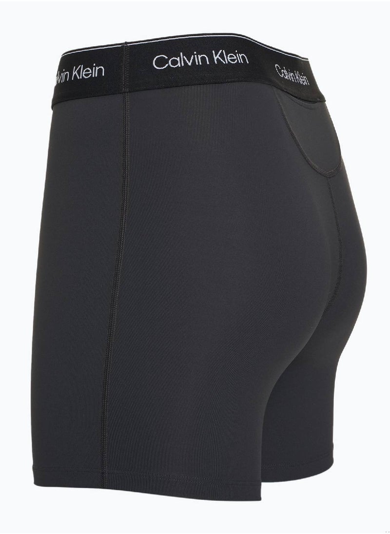 CALVIN KLEIN Women's Tight Gym Shorts - Polyester, Black  - Image 2