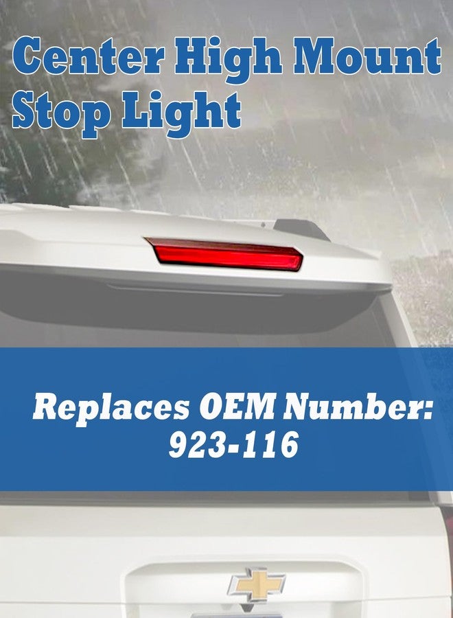 Qagea Rear Center High Mount Stop Light 923-116, 3rd Third Brake Lamp Compatible with Chevy Suburban 3500 HD 2016-2019, Suburban 2015-2020, Tahoe 2015-2020 - Image 3