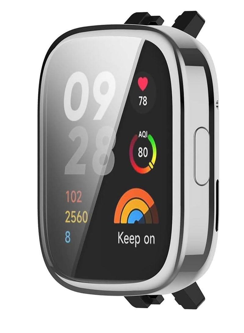 For Xiaomi Redmi Watch 3 TPU Plating Cover - Silver - Image 2