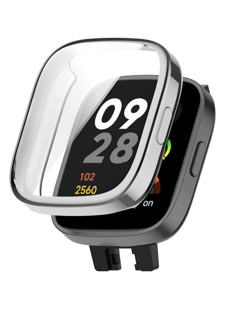 For Xiaomi Redmi Watch 3 TPU Plating Cover - Silver - Image 1