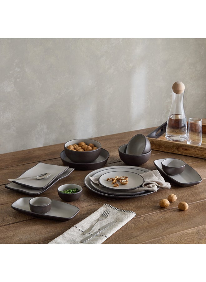 Home Box Home Box Mocha Mist 2-Tone Melamine Dinner Plate 26 x 3 x 26.5 cm  - Image 4