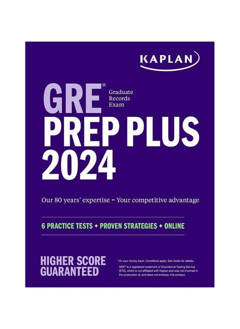 GRE Prep Plus 2024  6 Practice Tests  Proven Strategies  Online Kaplan Test Prep