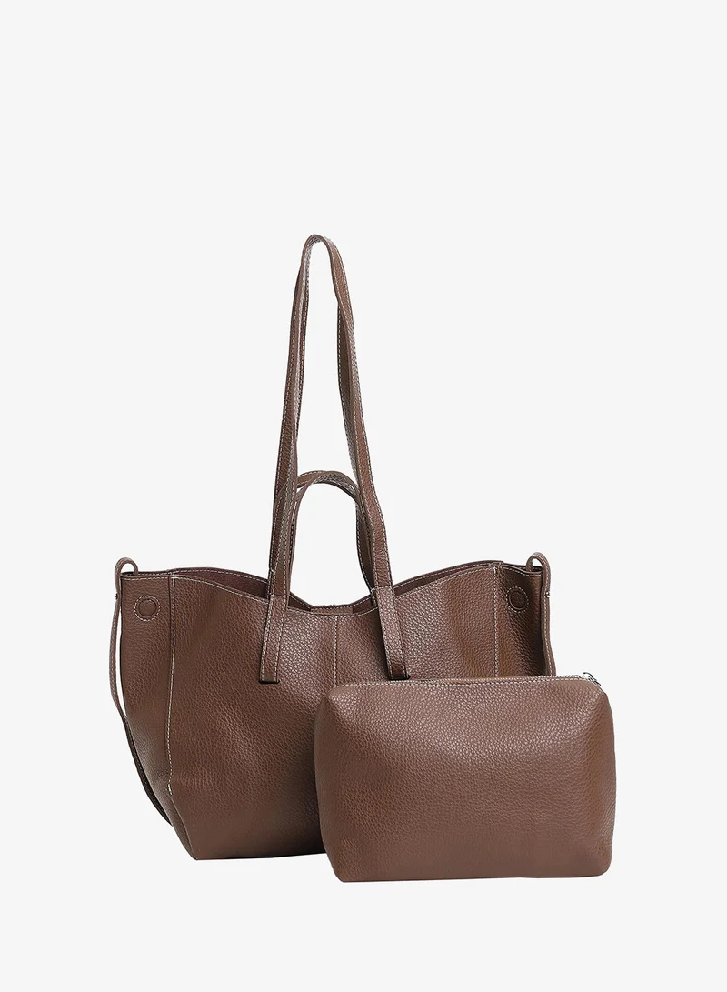 Haute Sauce  Solid Zip Lock Regular Vegan Leather Hand Bag For Women for Women | Best Price UAE