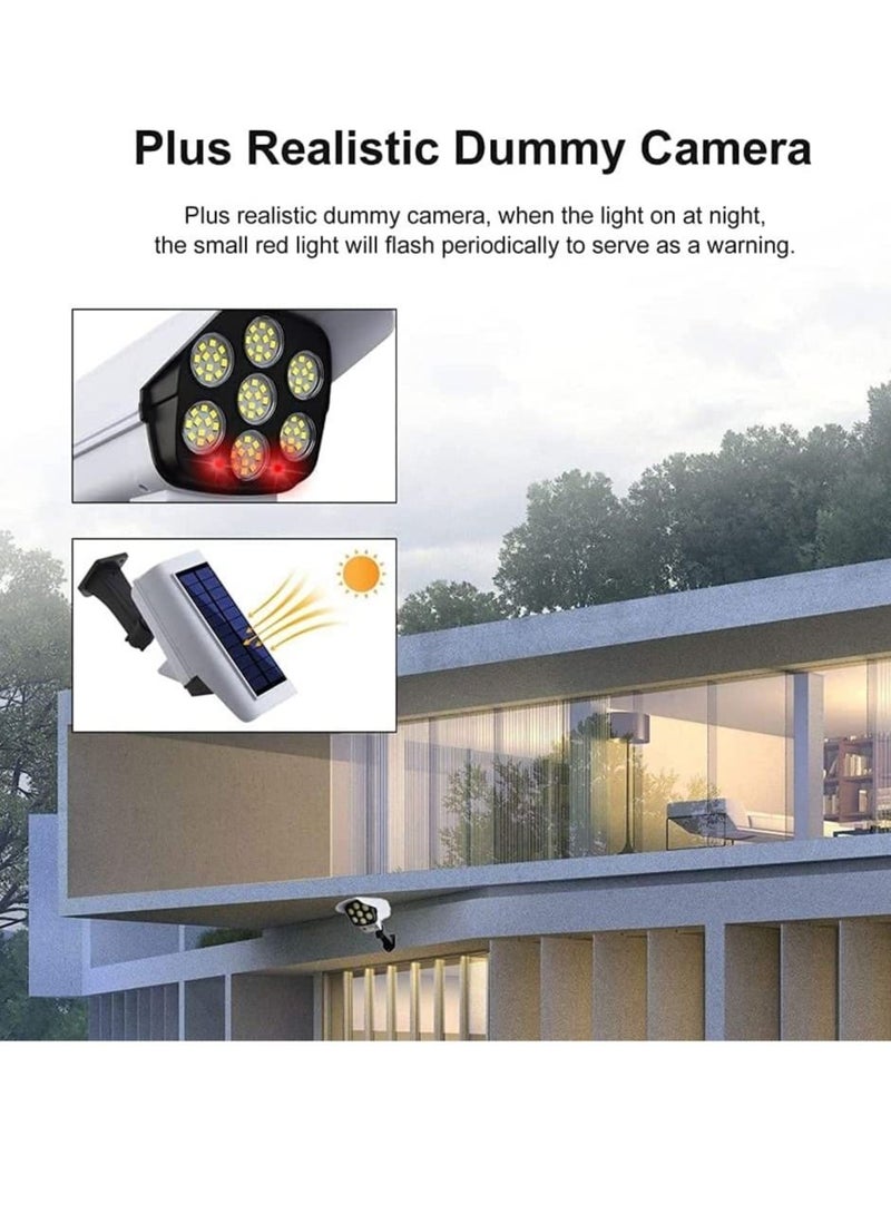 Solar Wall-mounted Light with Remote Control,Auto Infrared Motion ​Sensor Light，Simulation Surveillance CCTV Light，Roatable Angle Adjustable Wall Light for Outdoor Corridor Pathway Diwali Diya(2 Pack)