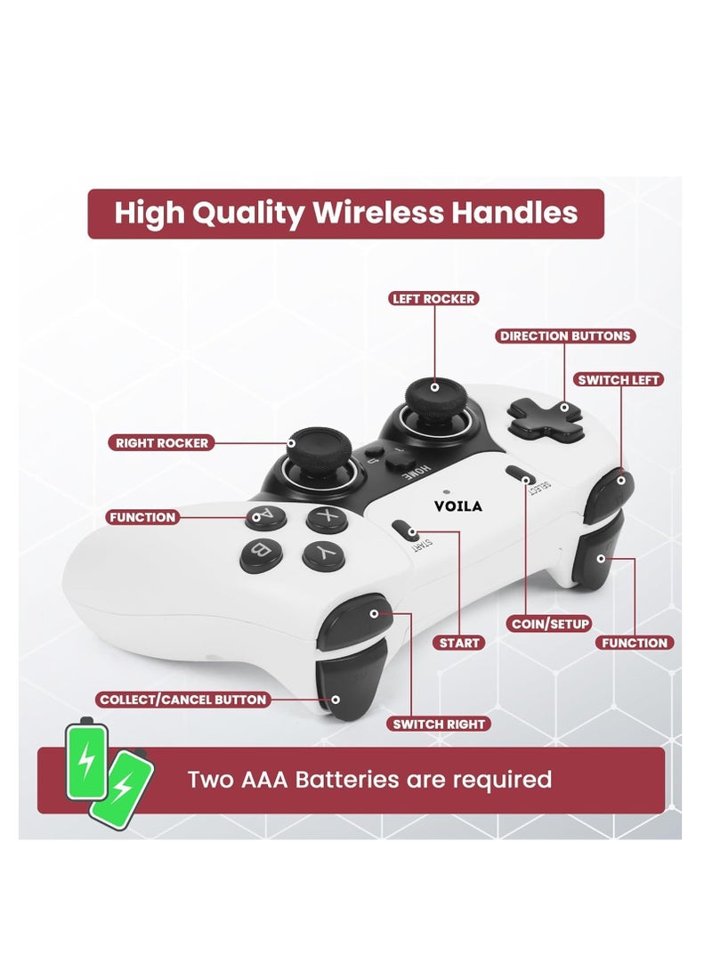 بلو فاير کنسول بازی رترو M22 نسخه 2.5 با بیش از ۳۰,۰۰۰ بازی کلاسیک | استیک HDMI با حافظه ۶۴ گیگابایت | دسته‌های بی‌سیم دوگانه 2.4GHz | خروجی تصویر 1080P | مناسب برای تلویزیون، لپ‌تاپ و پروژکتور | بدون نیاز به اینترنت | هدیه‌ای عالی برای کودکان و بزرگسالان - Image 2