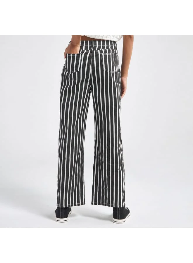 Splash FAV Striped Wide Leg Pants