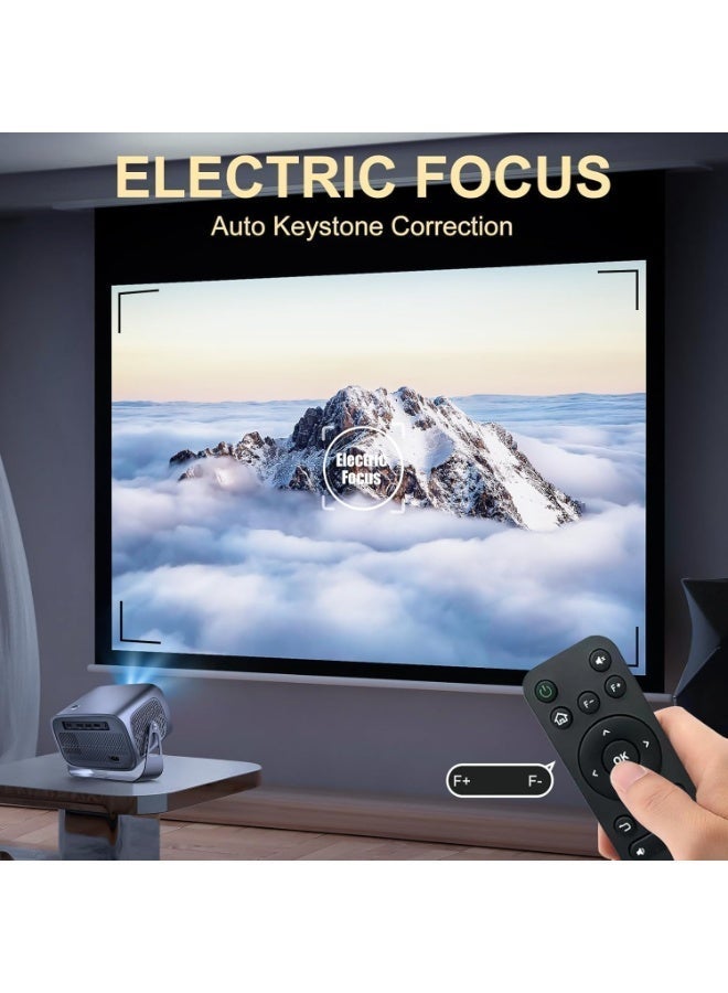 Touch A10 Mini LED Projector with Android 11.0, 5G WiFi, 8000 Lumens, 1080P Full HD for Home Theater , 1GB ram , 8GB Rom - Image 3