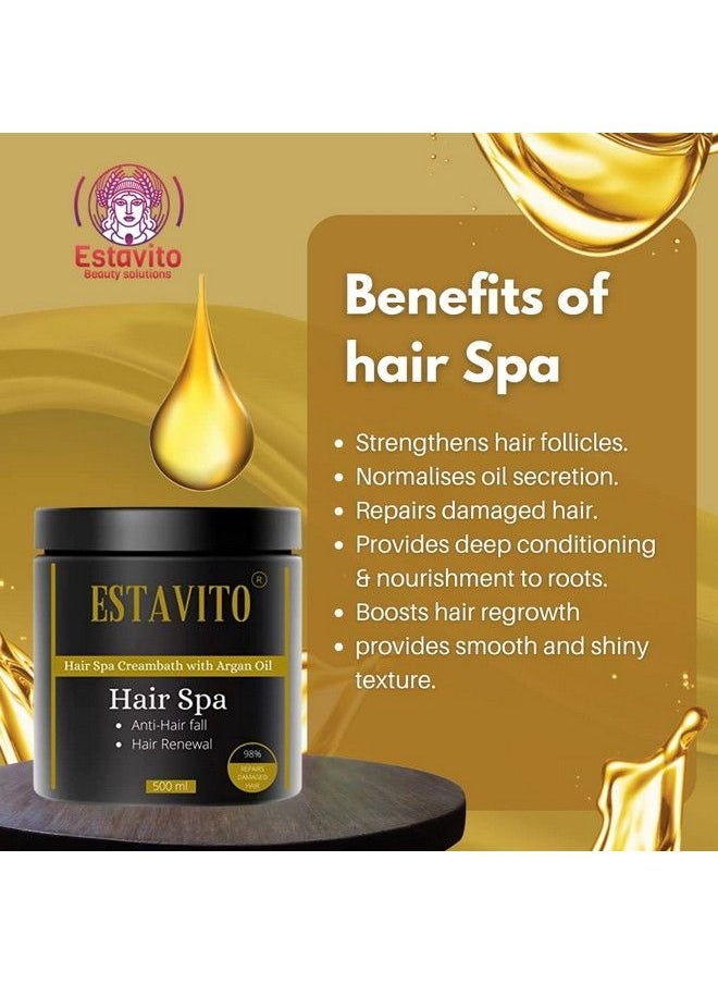 ESTAVITO - Hair Spa Cream Bath 500Gms With Argan Oil ; Anti Hair Fall ; Hair Renewal ; - Image 1