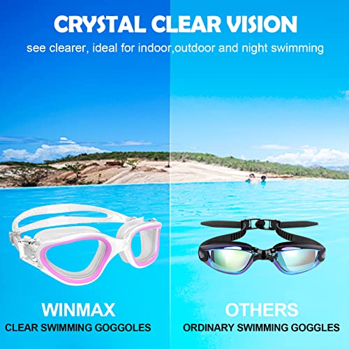 WIN.MAX Polarized Swimming Goggles Swim Pool Goggles Anti Fog Anti UV No Leakage Clear Vision for Men Women Adults Teenagers - Image 4