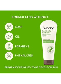 Aveeno Aveeno Positively Radiant Exfoliating Facial Scrub, Brightening Face Scrub with Soy Extract to Visibly Improve Skin Tone and Texture, Oil-Free, Soap-Free, Hypoallergenic Formula, 7 FL OZ  - Image 4