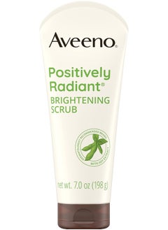 Aveeno Aveeno Positively Radiant Exfoliating Facial Scrub, Brightening Face Scrub with Soy Extract to Visibly Improve Skin Tone and Texture, Oil-Free, Soap-Free, Hypoallergenic Formula, 7 FL OZ  - Image 1
