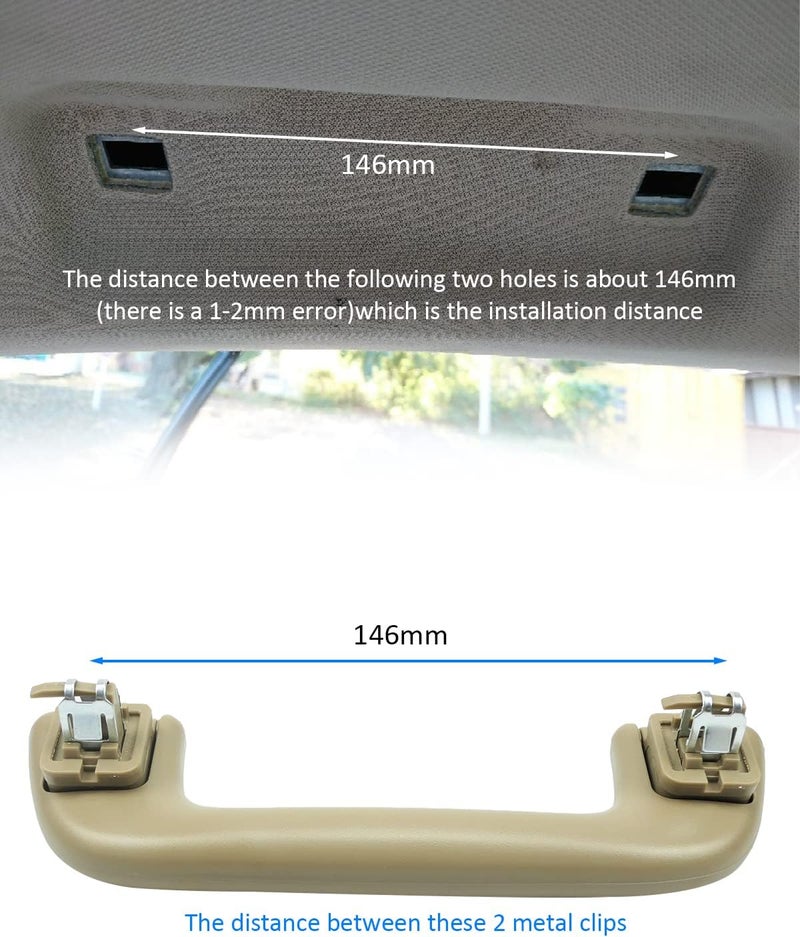 YIGUCS Beige Interior Grab Handle for Toyota Models - Image 3