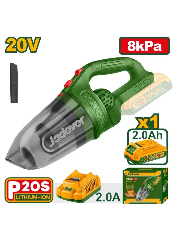 JADEVER battery vacuum cleaner with battery and car charger JDLV20201