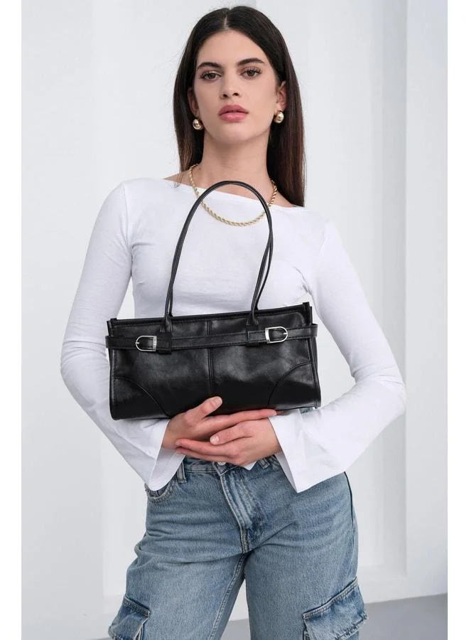 Shule Bags  Enyola Vintage Baget Black Bag for Women | Best Price UAE