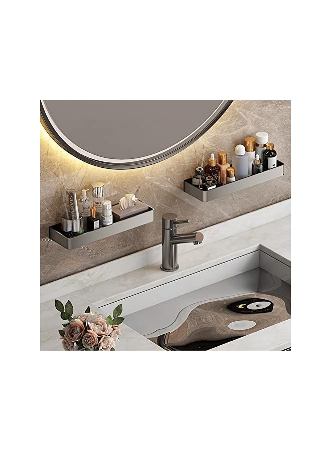 U-HOOME 2PACK Shower Caddy Adhesive Bathroom Shelf Organizer, No Drilling Shower Shelf Rack Holder with Hooks and Towel rack，Floating Shelf for Bathroom,Kitchen,Toilet - Image 5