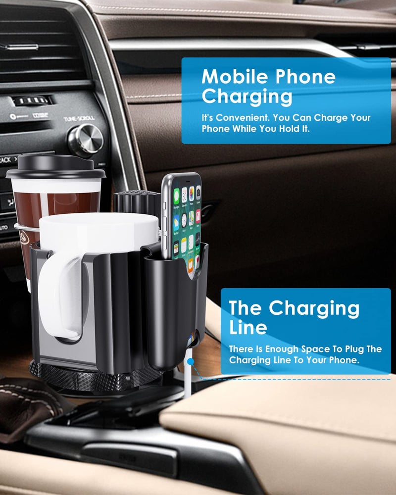 NATGIC Car Cup Holder Expander Adapter for Large Water Cups,2 Drink Bottles,Cup Coffee Bottles,NATGIC 4-in-1 Cup Holders Expander for Trucks,Sedan, Vehicle Adjustable Cup Holder Expander for Mugs - Image 3