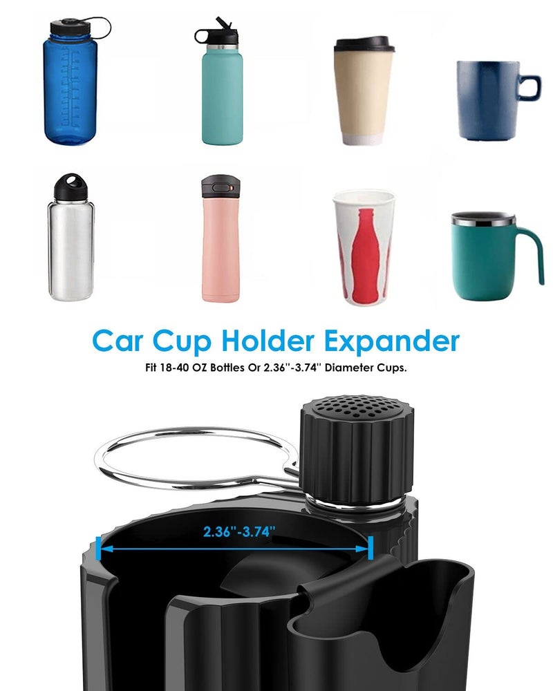 NATGIC Car Cup Holder Expander Adapter for Large Water Cups,2 Drink Bottles,Cup Coffee Bottles,NATGIC 4-in-1 Cup Holders Expander for Trucks,Sedan, Vehicle Adjustable Cup Holder Expander for Mugs - Image 4