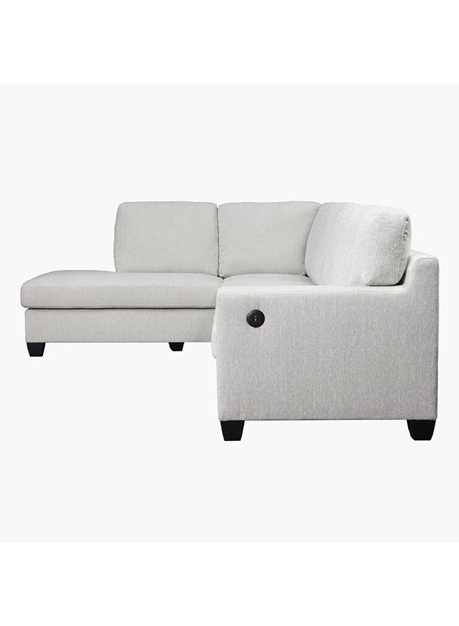 هوم بوكس طقم أرائك سيمبسون قماش زاوية يسار مكون من قطعتين و4 مقاعد مع منفذ USB 204 × 85.5 × 84.5 سم - Image 3