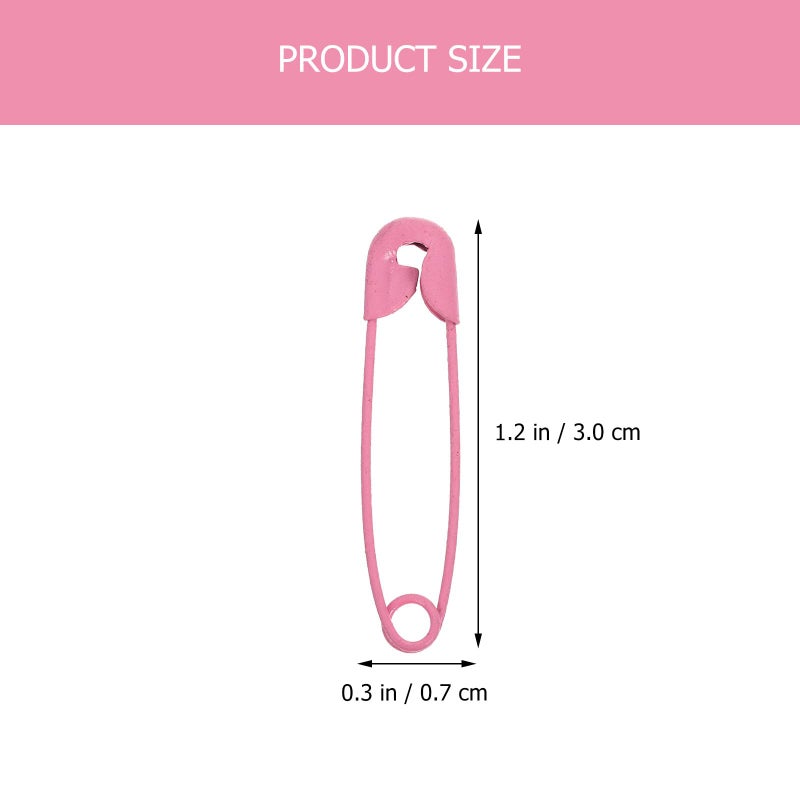 Multipurpose Small Safety Pins For DIY Crafts Sewing Handmade Jewelry And Clothing 100 Pcs Pink - Image 3