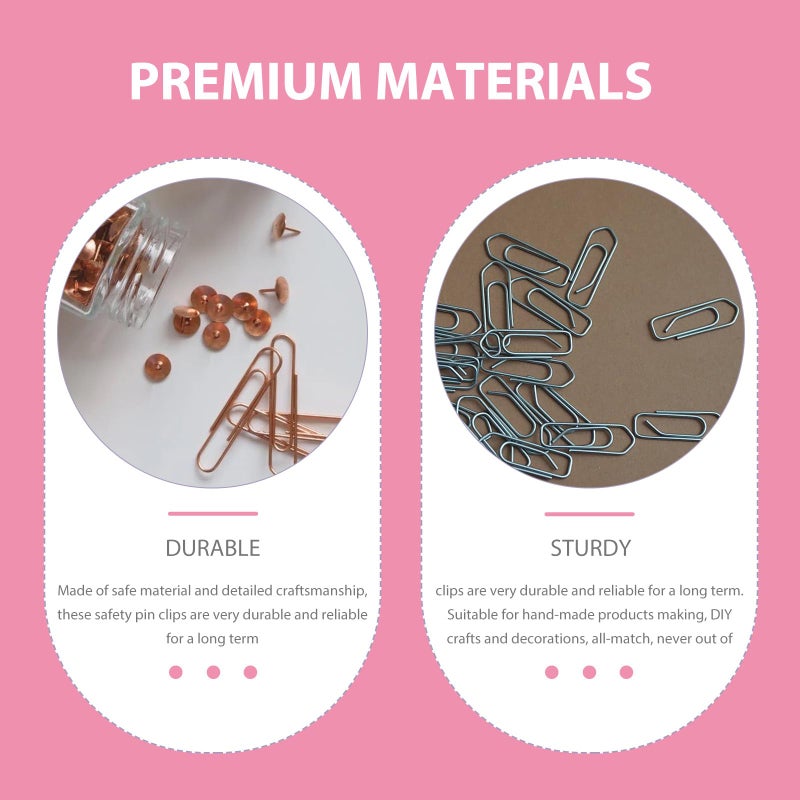 Multipurpose Small Safety Pins For DIY Crafts Sewing Handmade Jewelry And Clothing 100 Pcs Pink - Image 5