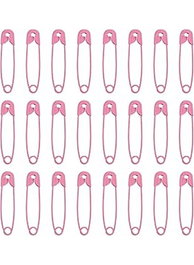 Multipurpose Small Safety Pins For DIY Crafts Sewing Handmade Jewelry And Clothing 100 Pcs Pink - Image 1