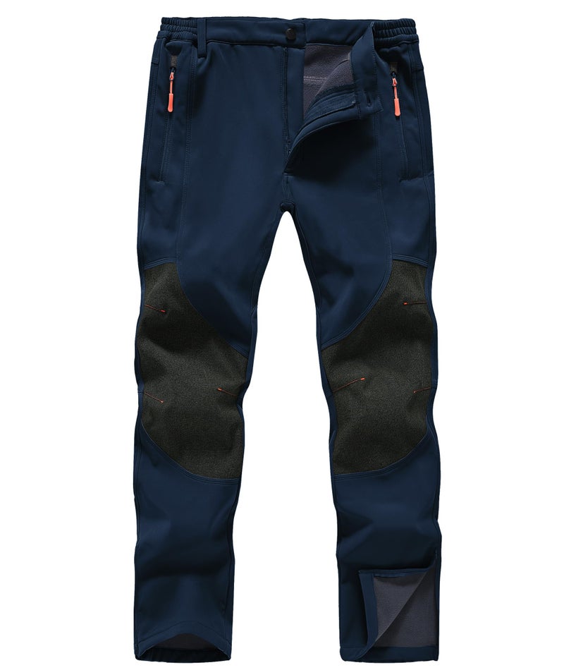 Zoofly Mens Snowboard Pants Warm Outdoor Winter Pants for Men Water Resistant Fleece Linning Thermal Ski Pants Navy Blue - Image 1