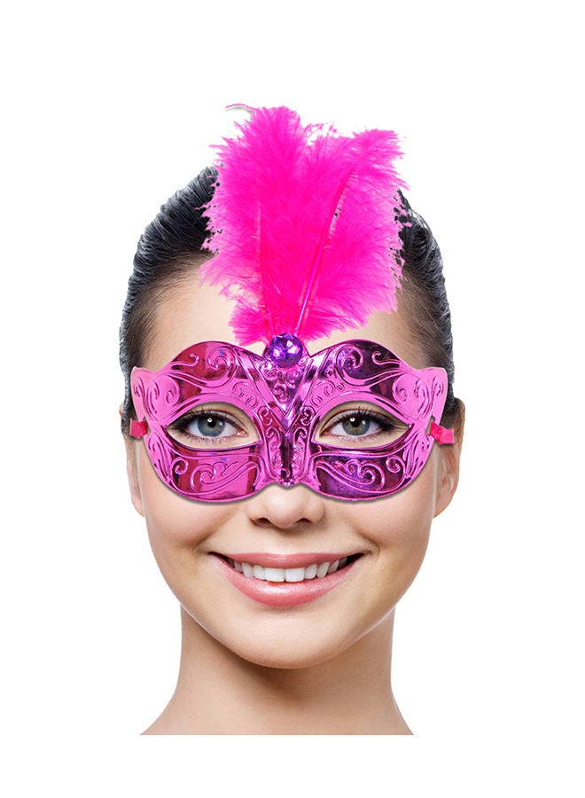 فولات قناع البندقية أرجواني مع الريش