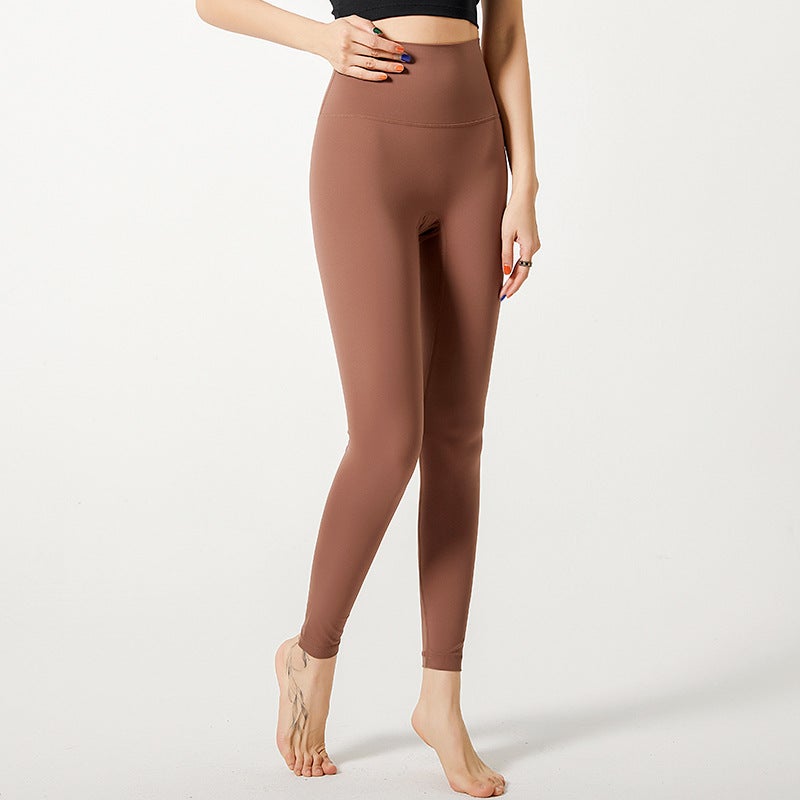 [Strict Selection] Naked Yoga Pants Tight Fitness High Waist Hip Pocket No Embarrassment Line Yoga Pants Children - Image 1