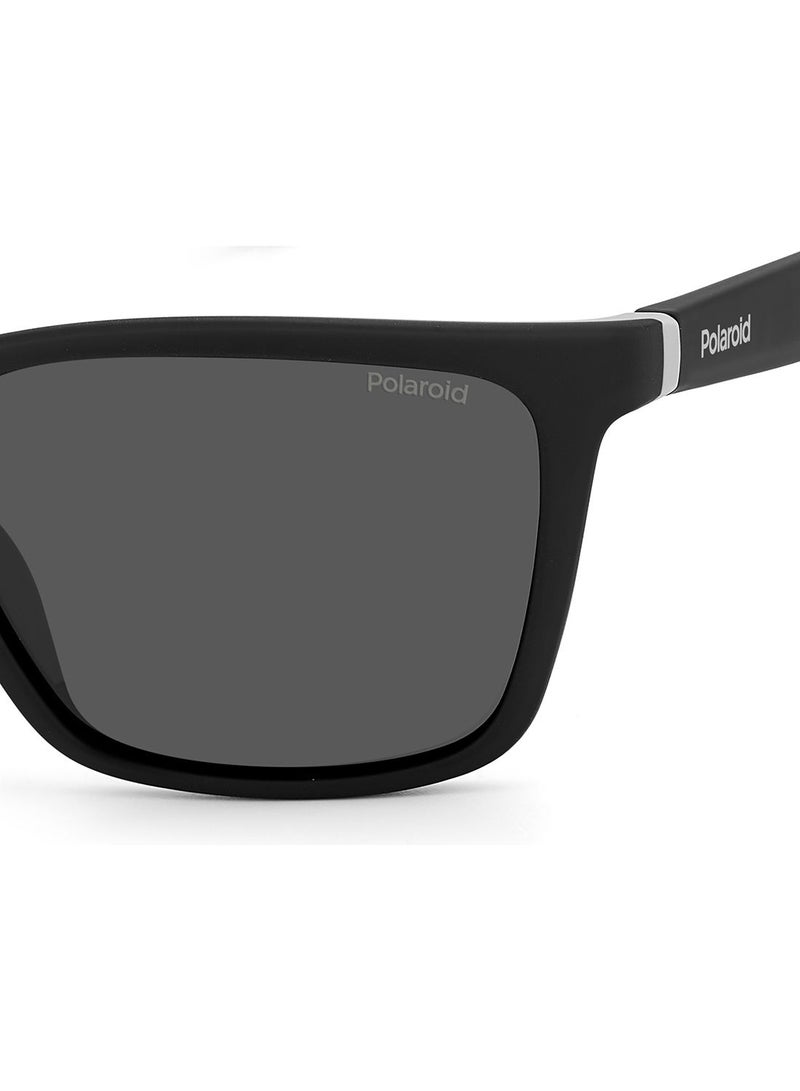 Polaroid Men Square Sunglasses PLD 2126/S  BLACKGREY 58 - Image 5