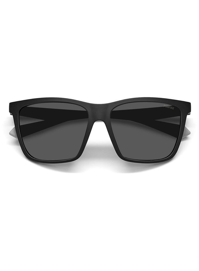 Polaroid Men Square Sunglasses PLD 2126/S  BLACKGREY 58 - Image 4