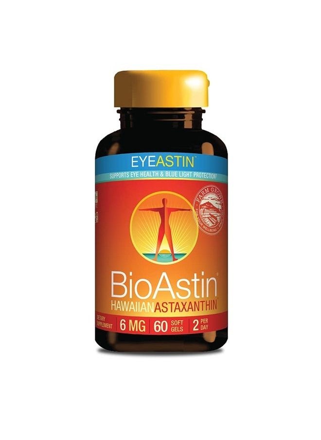 Nutrex Hawaii - EyeAstin, BioAstin Hawaiian Astaxanthin with Lutein & Zeaxanthin, Supports Eye Health Naturally, 60 Count - Image 1