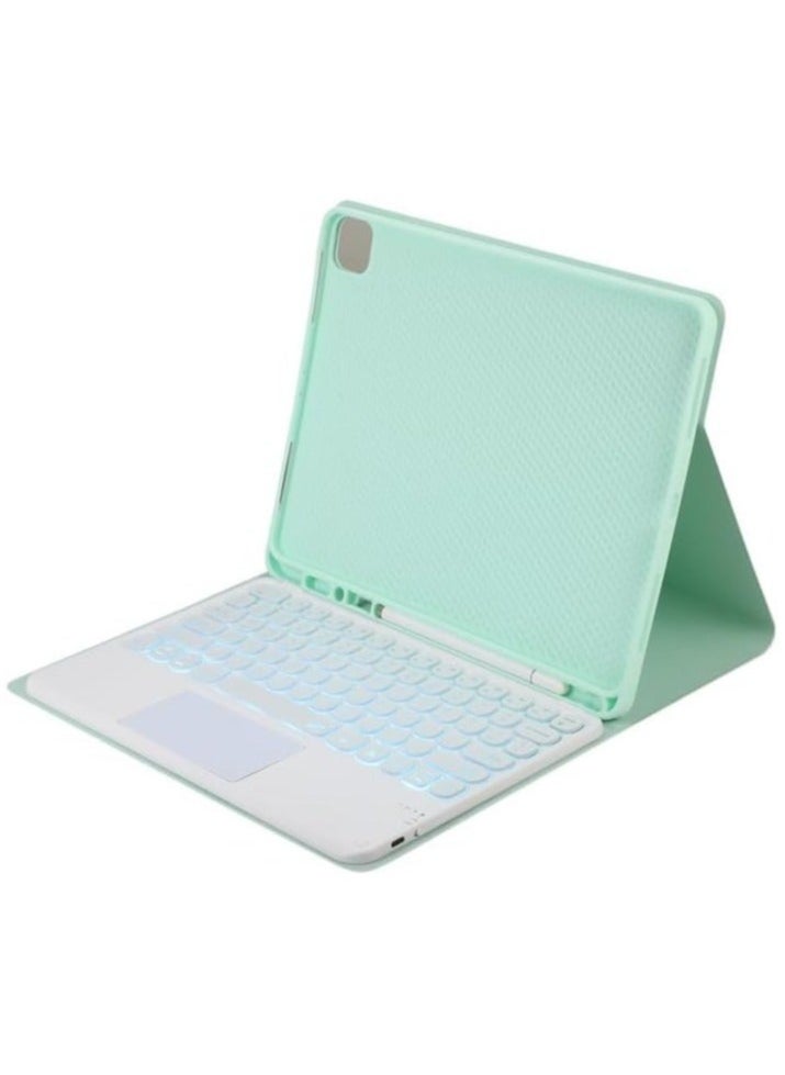 Generic - English and Arabic Keyboard Case Compatible with Samsung Galaxy Tab S9/Samsung Galaxy Tab S9 FE 11 inch 2023 with Pen Holder, Backlit Keyboard with Touchpad and Mouse, PU Stand Cover for Tablet - Image 1