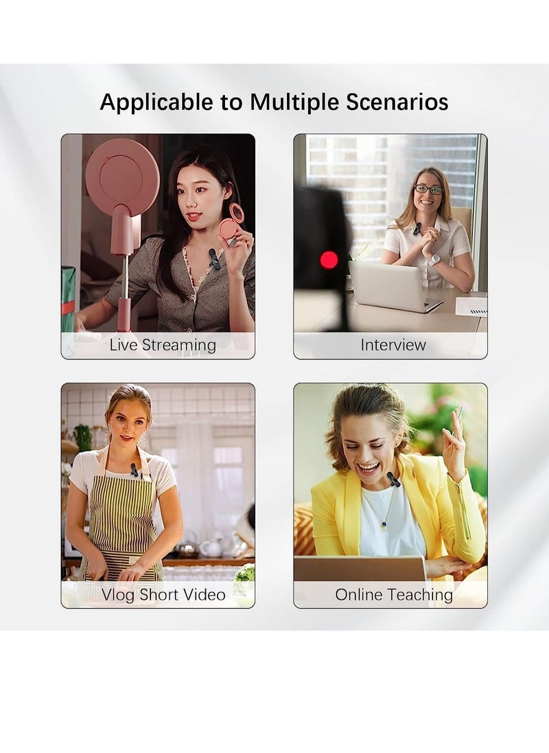 Wireless Lavalier Microphone for iPhone iPad USB C Smartphone Plug and Play Mini Mic for YouTube TikTok Live Streaming Gaming K Song Recording Auto Noise Reduction (3.5mm 2) - Image 4