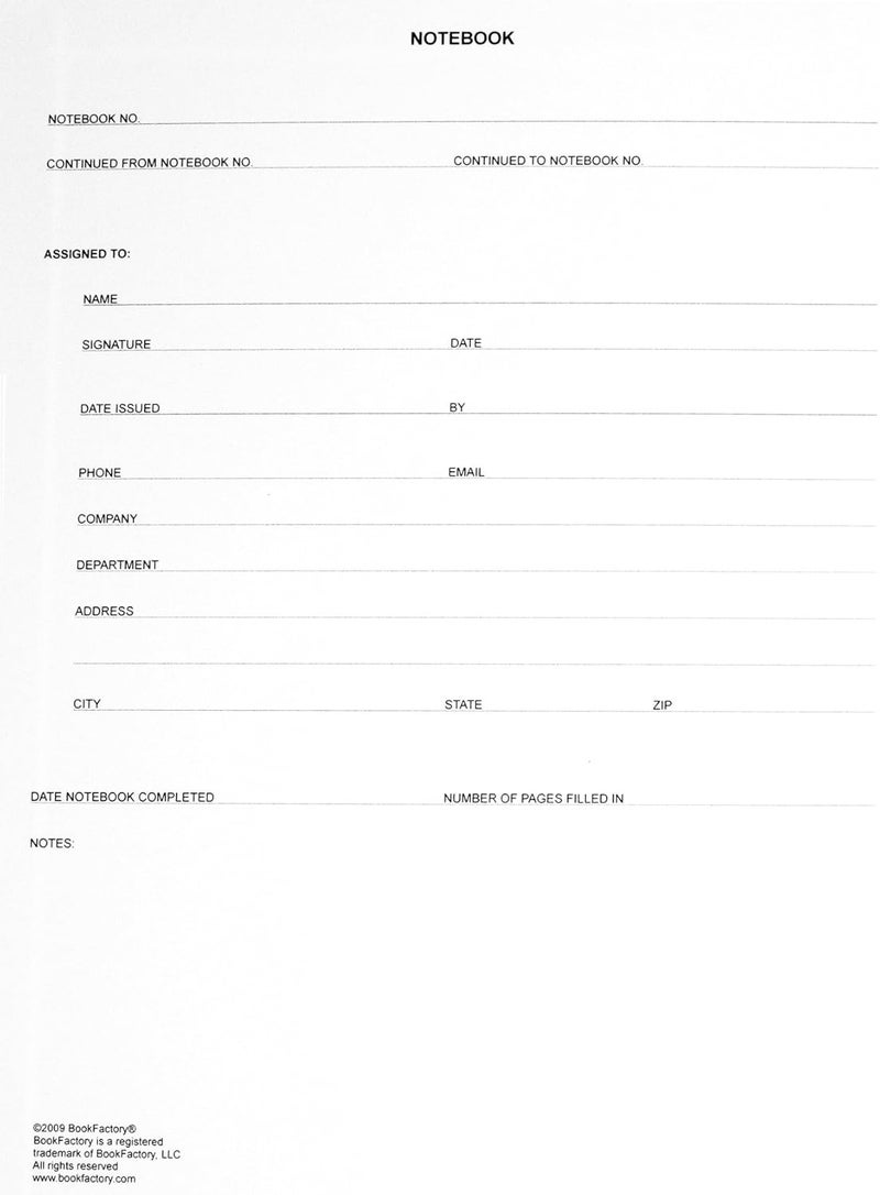 BookFactory Black Research Notebook - 168 Pages (.25'' Grid Format), 8 7/8'' x 11 1/4'', Black Cover, Section Sewn Hardbound (Made in USA) - Image 1