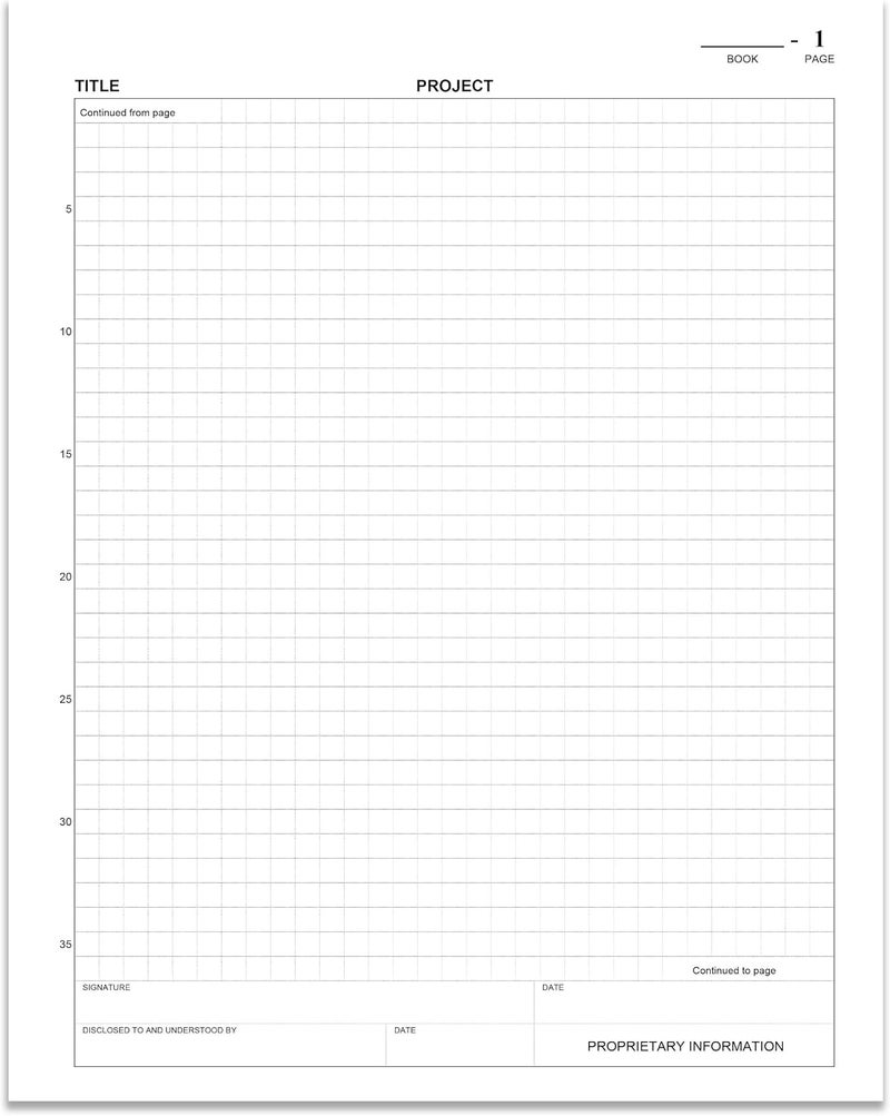 BookFactory Black Research Notebook - 168 Pages (.25'' Grid Format), 8 7/8'' x 11 1/4'', Black Cover, Section Sewn Hardbound (Made in USA) - Image 4
