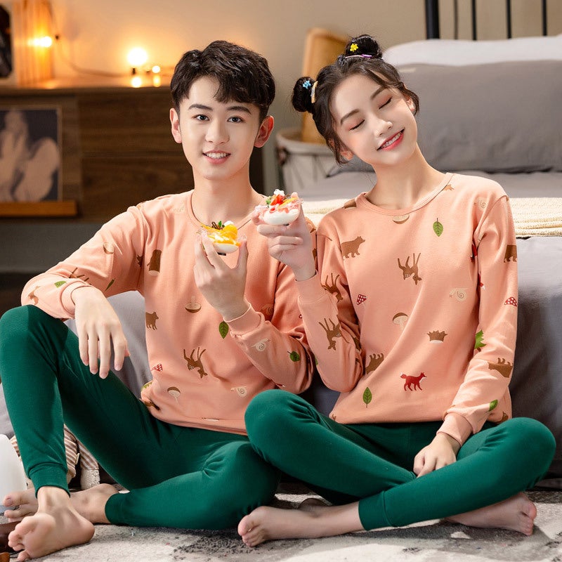 Middle and big children's underwear suit pure cotton middle school student undershirt warm Boys Girls teenagers autumn clothes long pants wholesale - Image 3