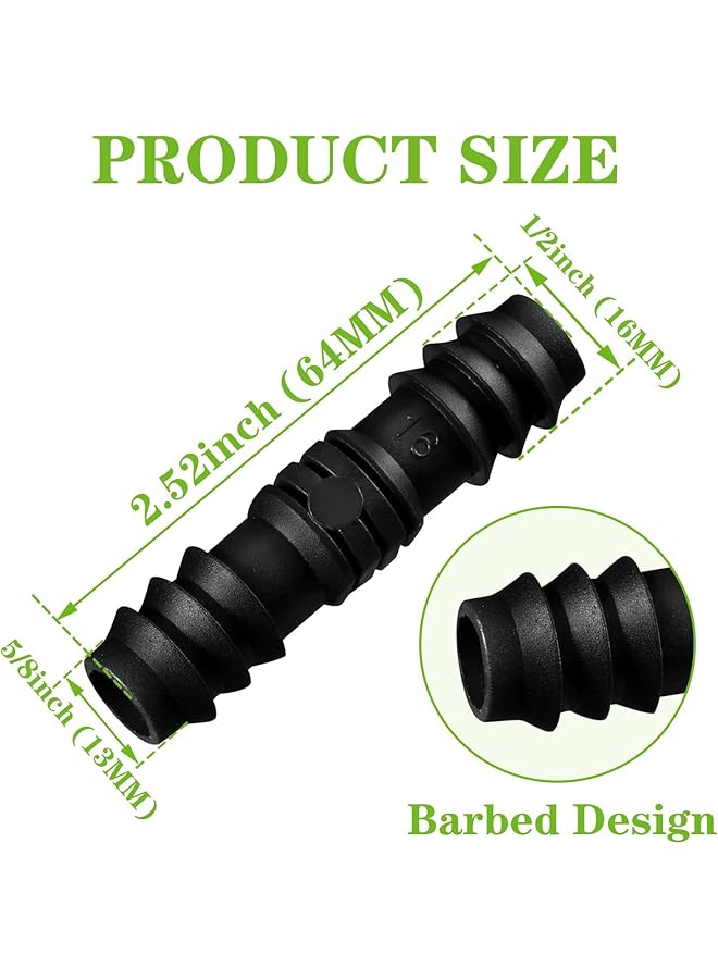 erorex 20Pieces Drip Irrigation Barbed Coupling Fittings For 1 2 Inch Tubing 16Mm Od 600 Inch Id Barbed Connectors Drip Line Couplings Connector Drip Irrigation Sprinkler System For Garden Lawn - Image 5