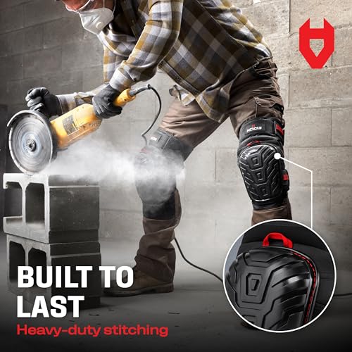 NoCry Professional Knee Pads for Work for Men — Adjustable Thigh and Shin Straps, Heavy-Duty Shell, and Thick Foam & Gel Cushioning — Ideal for Construction and Gardening - Image 4