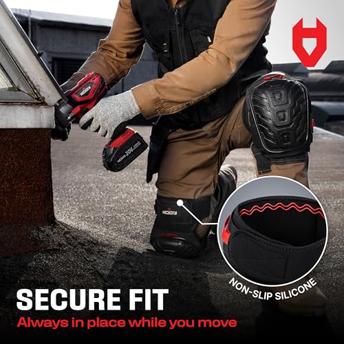 NoCry Professional Knee Pads for Work for Men — Adjustable Thigh and Shin Straps, Heavy-Duty Shell, and Thick Foam & Gel Cushioning — Ideal for Construction and Gardening - Image 5