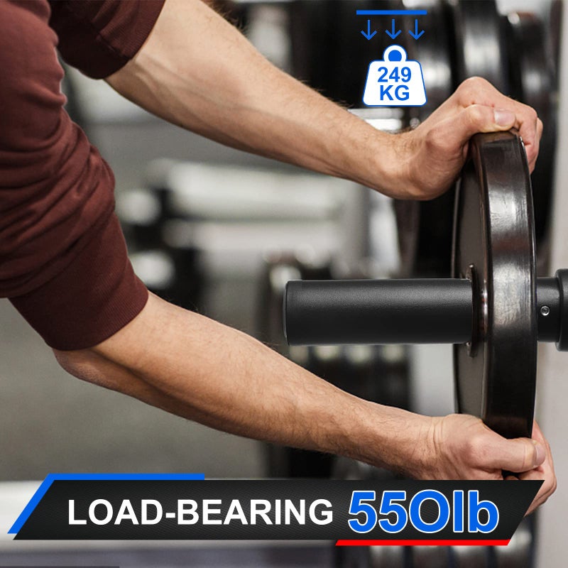 LAVVON Olympic Adapter Sleeve (2 PCS), Converts 1" Standard Weight Plate Posts to 2" Olympic Weight Plate Posts, Suitable for 1" Standard Barbell Bars, Heavy Duty Nylon and Removable end Cap - Image 5