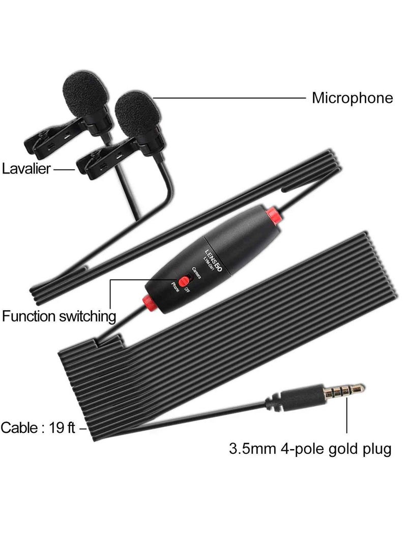 LensgoDM1 Omnidirectional Lavalier Microphone and Dual Omnidirectional Lavalier Microphone - Image 5