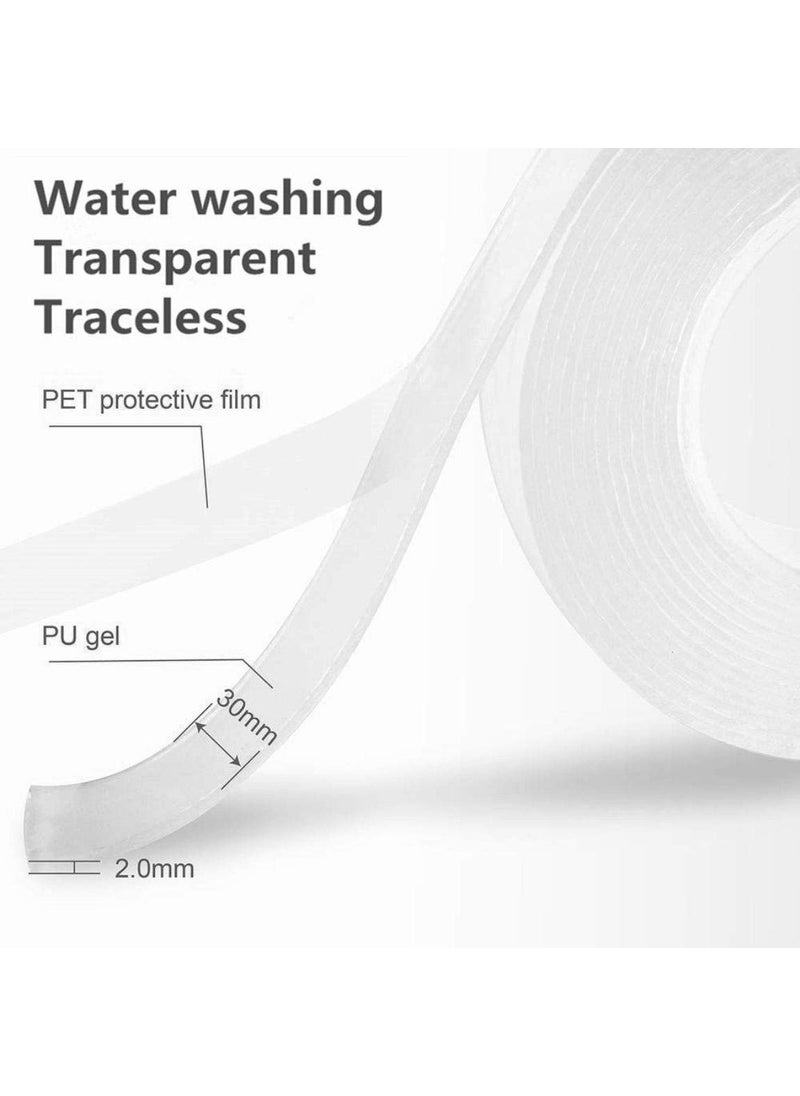 GTC - GTC® Ivy Grip Tape Strong Removable Washable and Reusable Anti Slip Double Sided Transparent Tape. (1 Meter) - Image 1