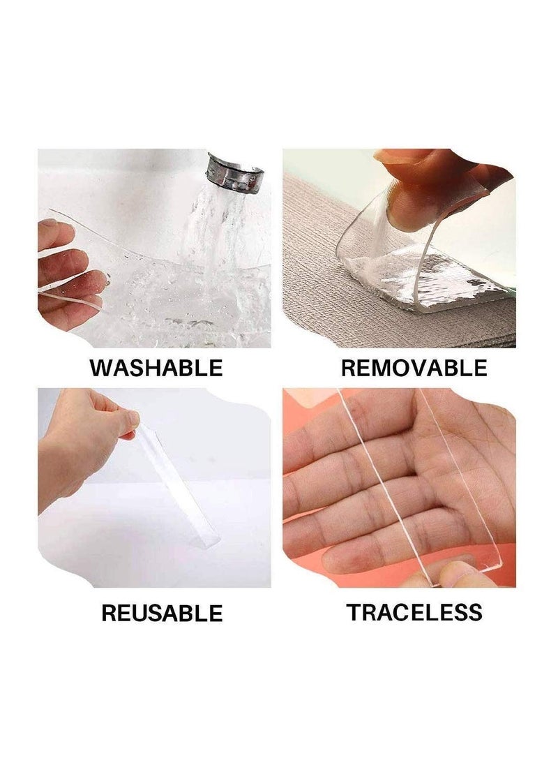 GTC - GTC® Ivy Grip Tape Strong Removable Washable and Reusable Anti Slip Double Sided Transparent Tape. (1 Meter) - Image 1
