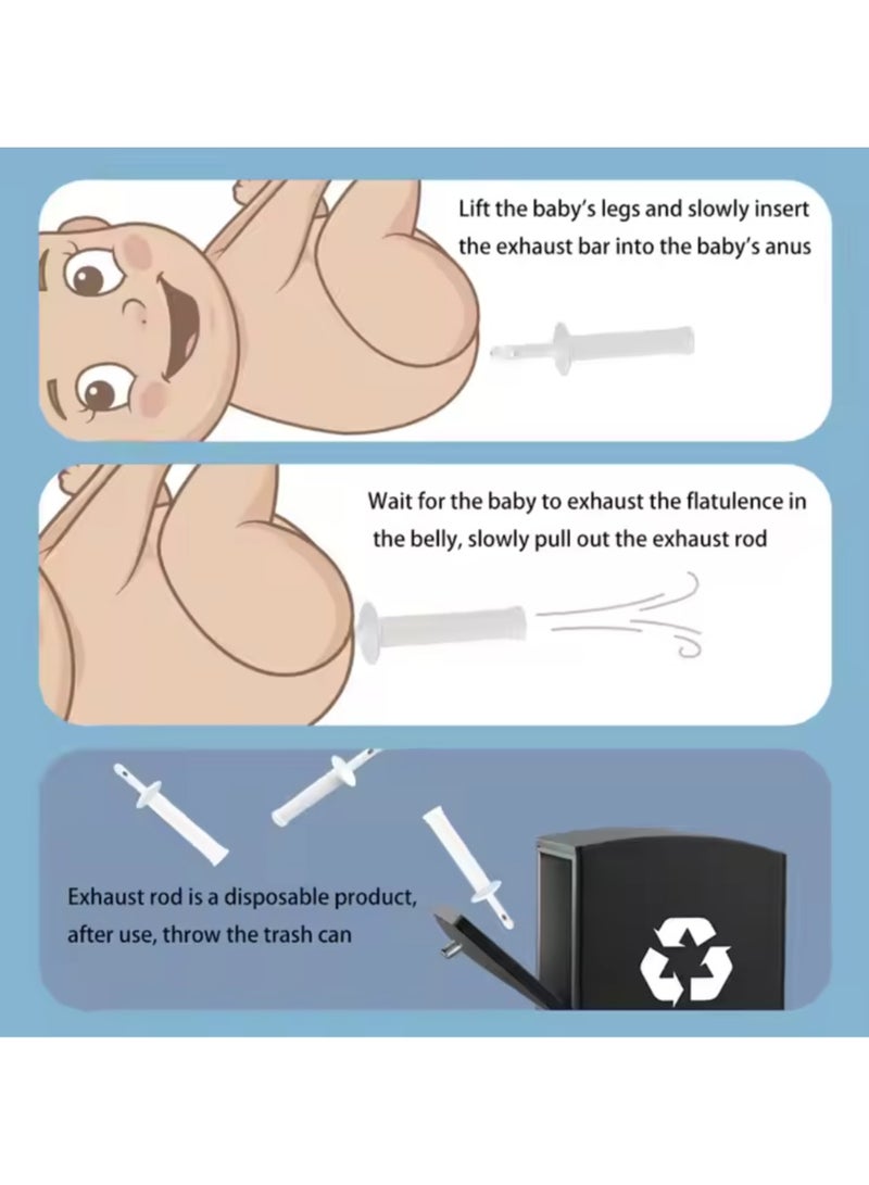 Bebiland 12 Pieces Baby Gas and Colic Reliever, Baby Constipation Relief, Suitable From Birth, White - Image 3