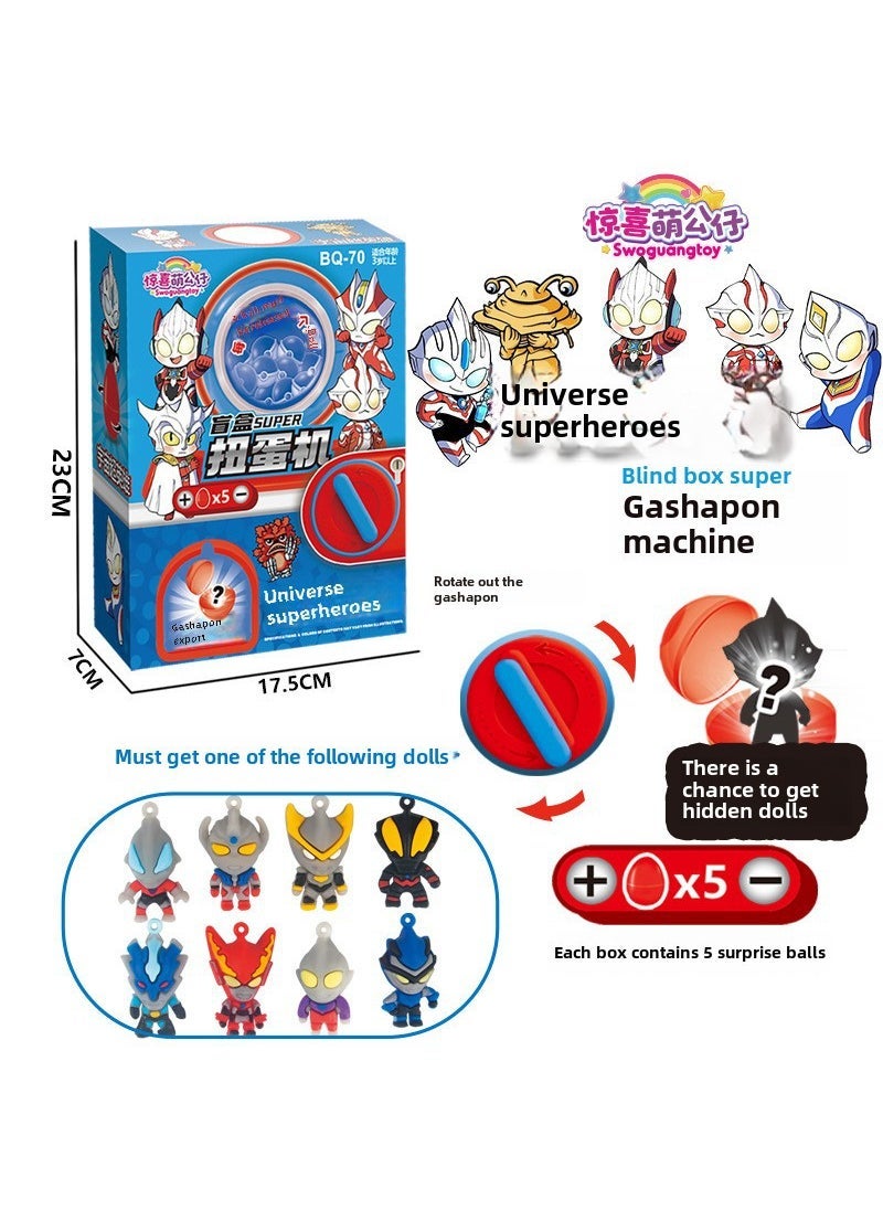 Generic - Kids Dinosaur Mini Capsule Toy Blind Box Prize Superman Gashapon Machine - Image 1