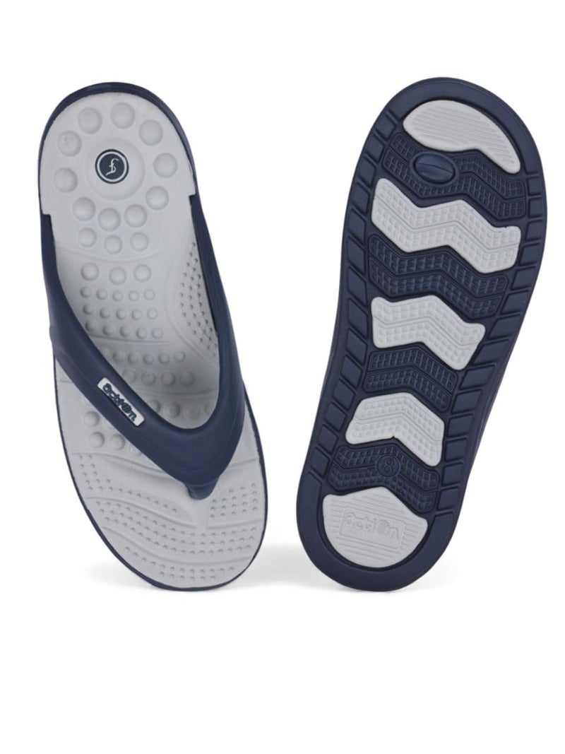 ACTION Men Blue Grey Slipper HRAN0024BLGY07 - Image 1