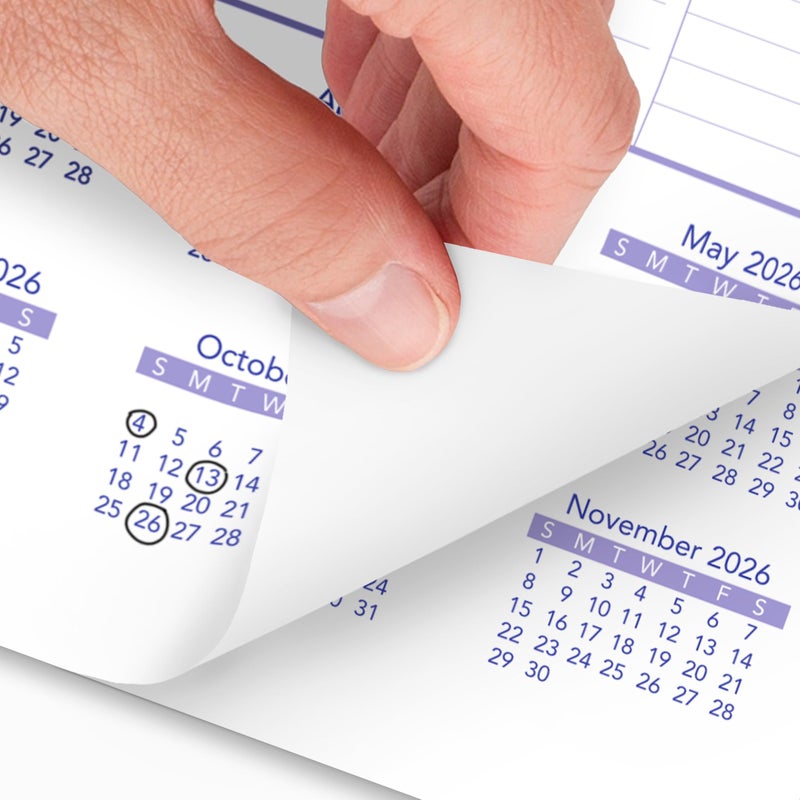 AT-A-GLANCE 2026 Wall Calendar, 8" x 11", Small, Ruled Blocks (PM12826) - Image 2