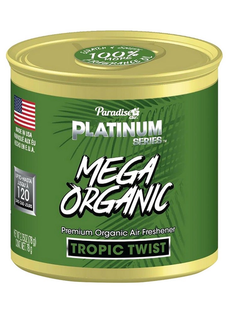 Paradise Air Platinum Series Long Lasting Mega Organic Tropic Twist Air Freshener Can 78G