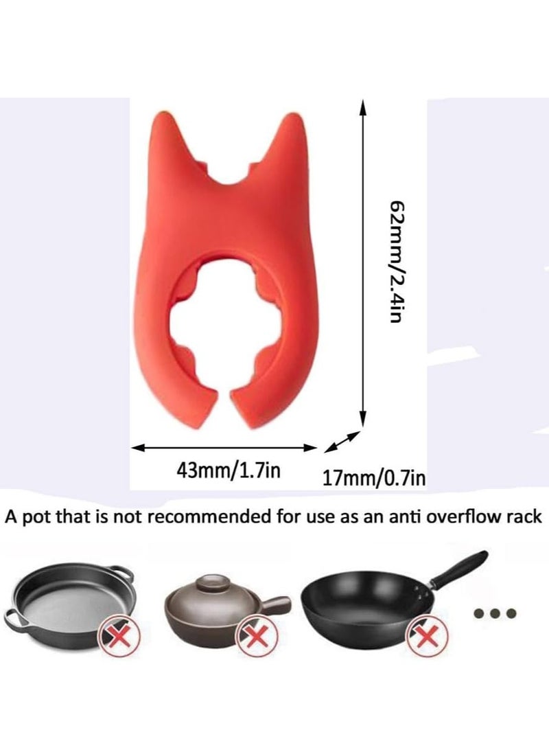 3 PCS Spoon Pot Pan Holder Spatula Bracket Clips, Spoon Holder For Pot, Silicone Pot Clip Spoon Rest, Heat Resistance Non-Slip Silicone Pot Spoon Holder. - Image 5