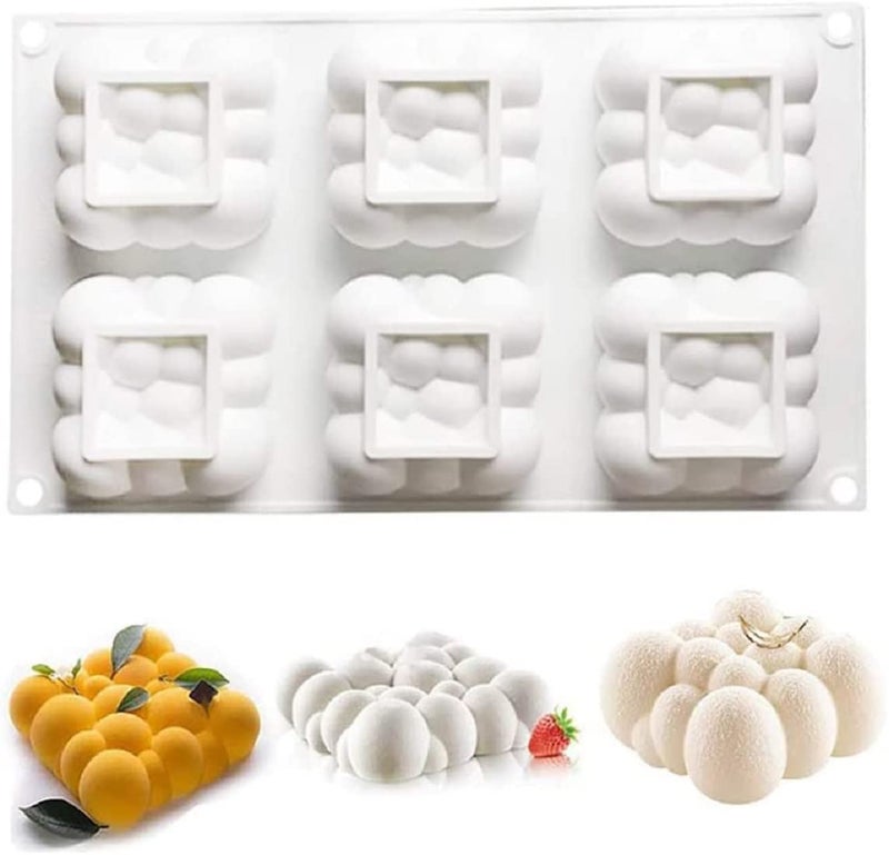 Perfect Pricee Silicone Mould for soap Cake Muffin Cupcake Soap Resin Art Candles Making Mould Cloud Bubble Mould - Image 1